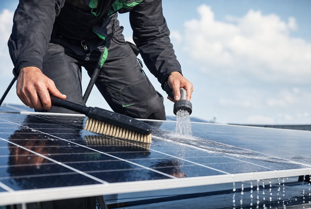 Limpeza de placas solares