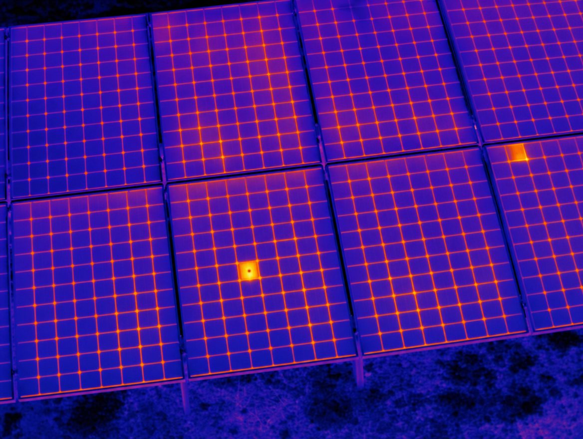 Imagem termográfica de painéis